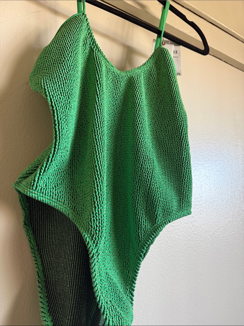 Good American Textured Green Always Fits Sculpt One-Piece Swimsuit NWT - Picture 2 of 10